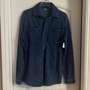 Old Navy women’s Blue Shirt Jacket Shacket sz sm tall